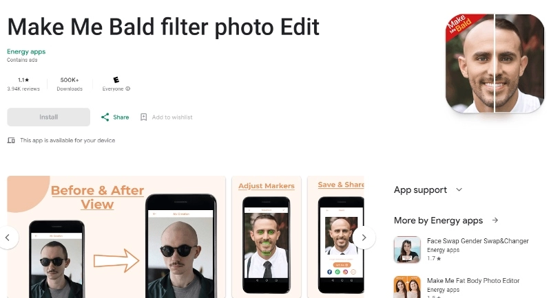 Make Me Bald App for Android