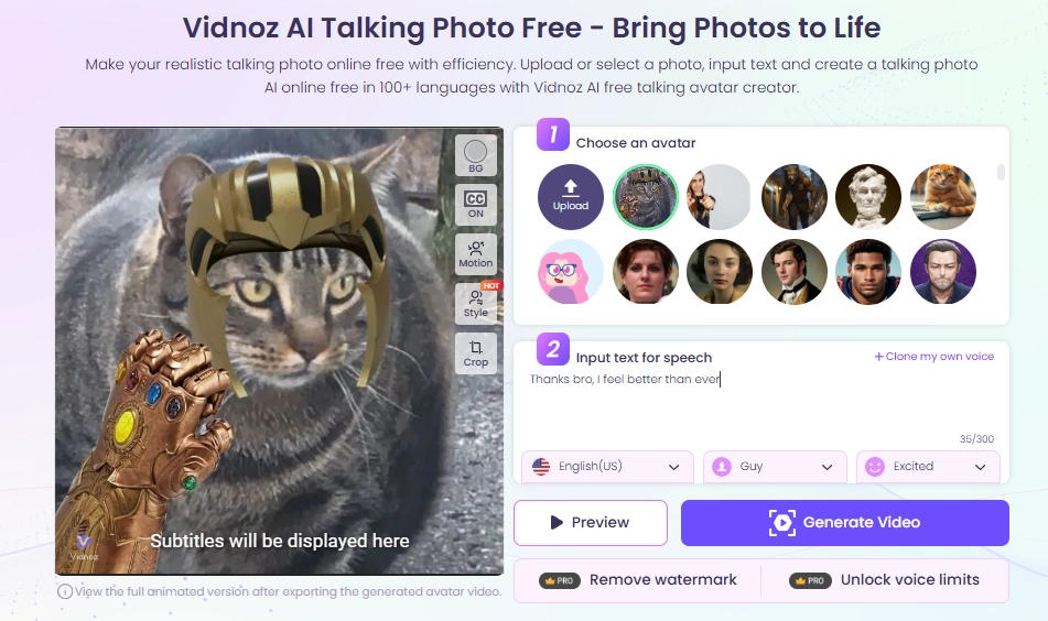 Make Muscle Cat Meme Speaking