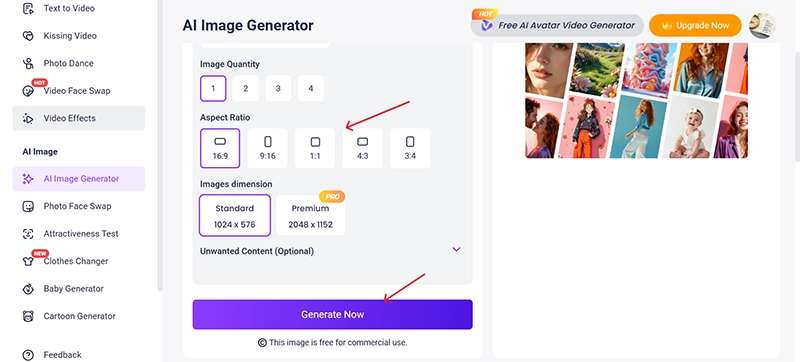 Make Necessary Settings and Click on Generate Now
