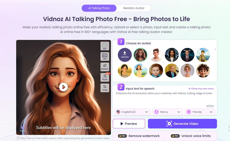 Make Photo Talk Online for Free