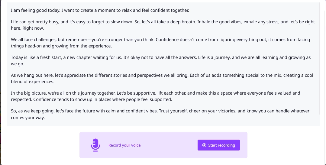 Make Pro AI Voice Copy Step2