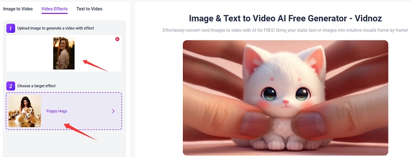Make Puppy Hugs Videos on Vidnoz AI-1