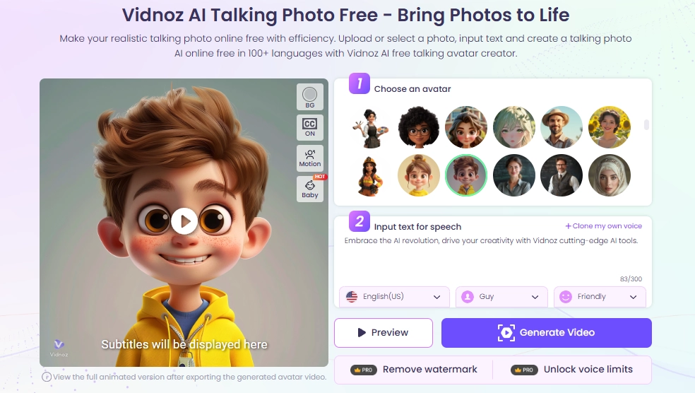 Make Random Cartoon Character Speak