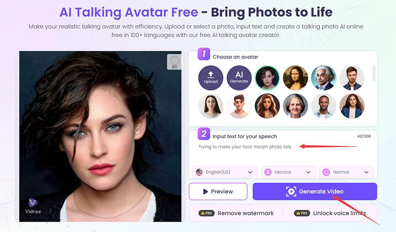 Make Your Photo After Face Morphing Talk