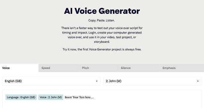 Male Voice Generator - Voicebooking