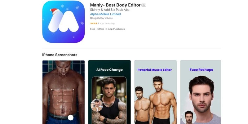 Manly AI Muscle Editor AI Face Change