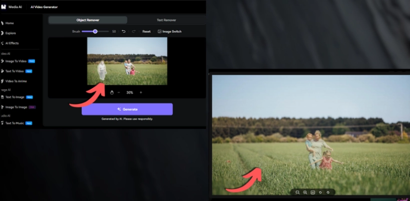 Media.io: AI Remove Snapchat Filter