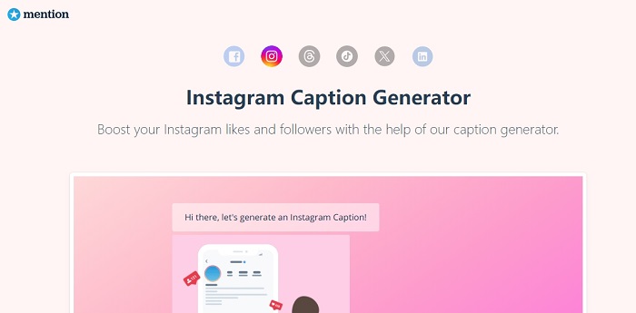 Mention AI Instagram Caption Generator