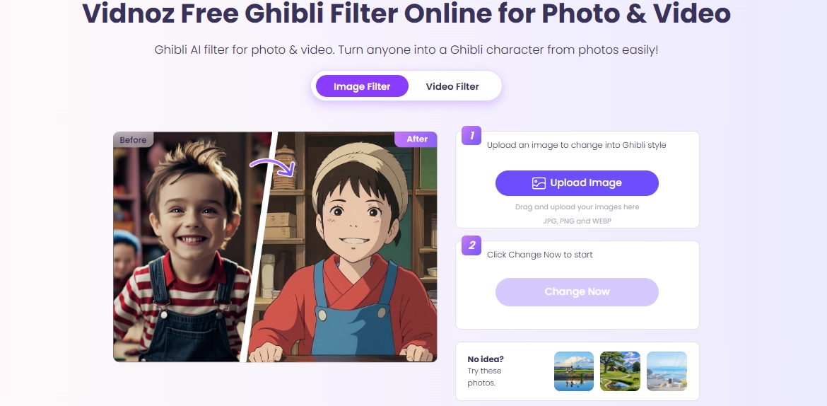 MHA Characters Maker Ghibli Filter Vidnoz