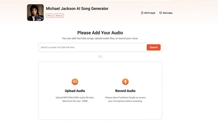 Micheal Jackson AI Song Generator