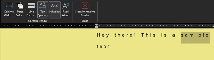 Microsoft Word Immersive Reader