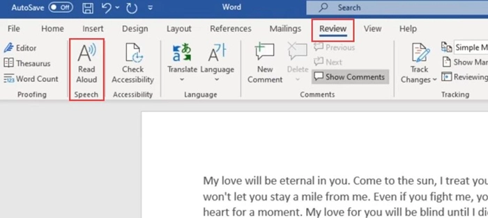 Microsoft Word Read Aloud