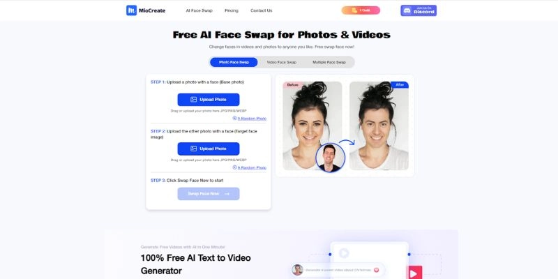 MioCreate  Free Multiple NSFW Faces Swap Tool