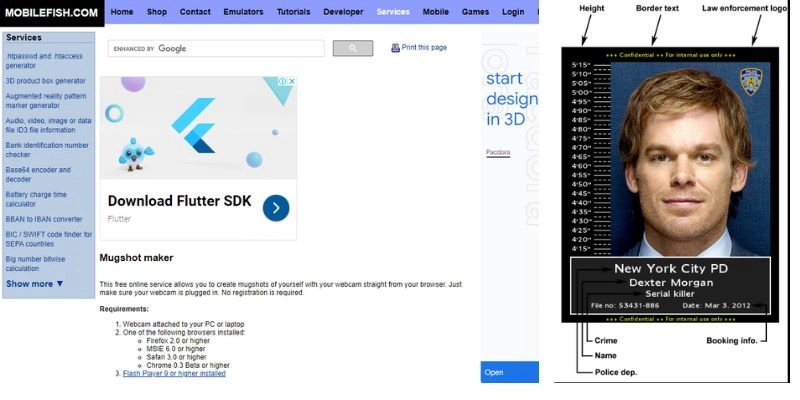 Mobilefish Mugshot Maker