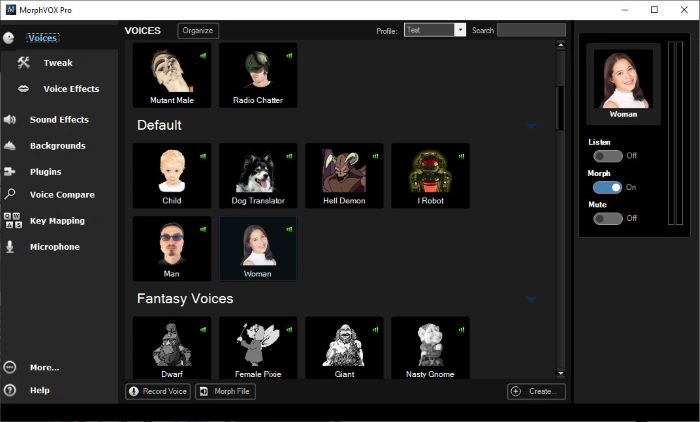 MorphVOX Pro Character Voice Generator