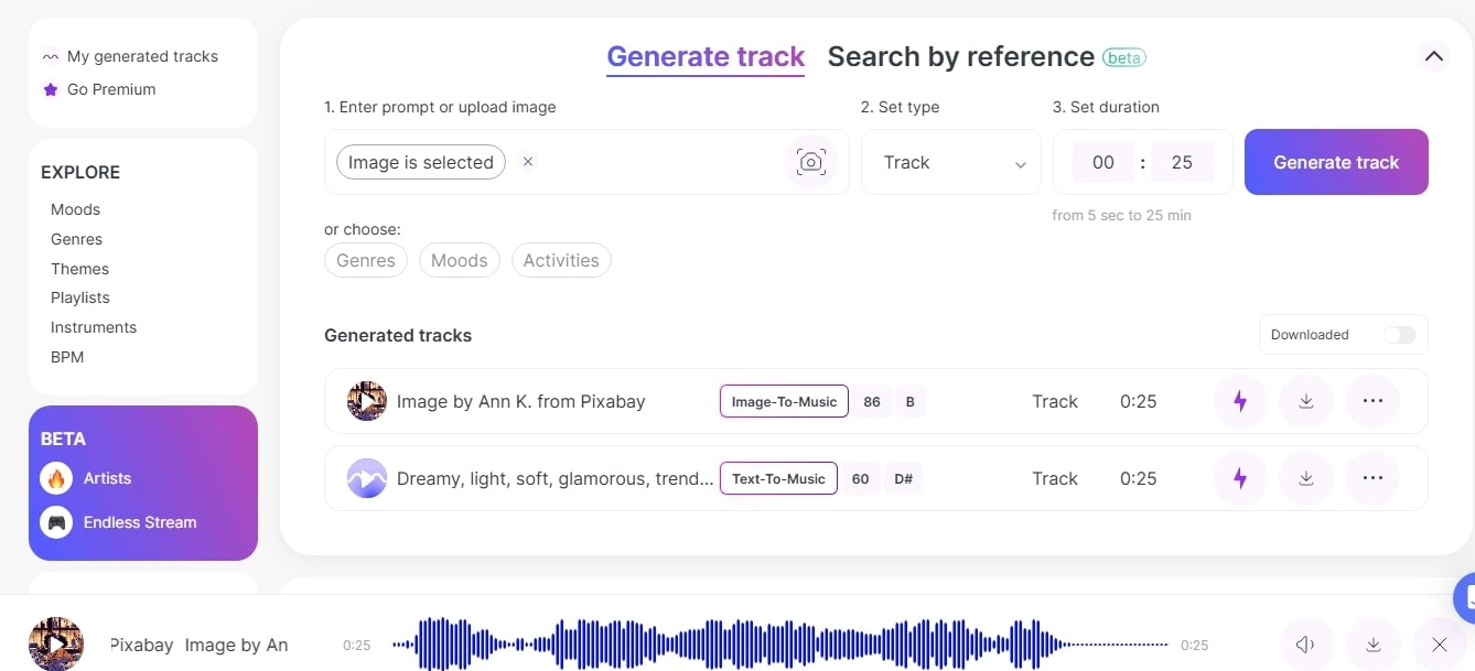 Mubert AI Intro Music Maker from Image