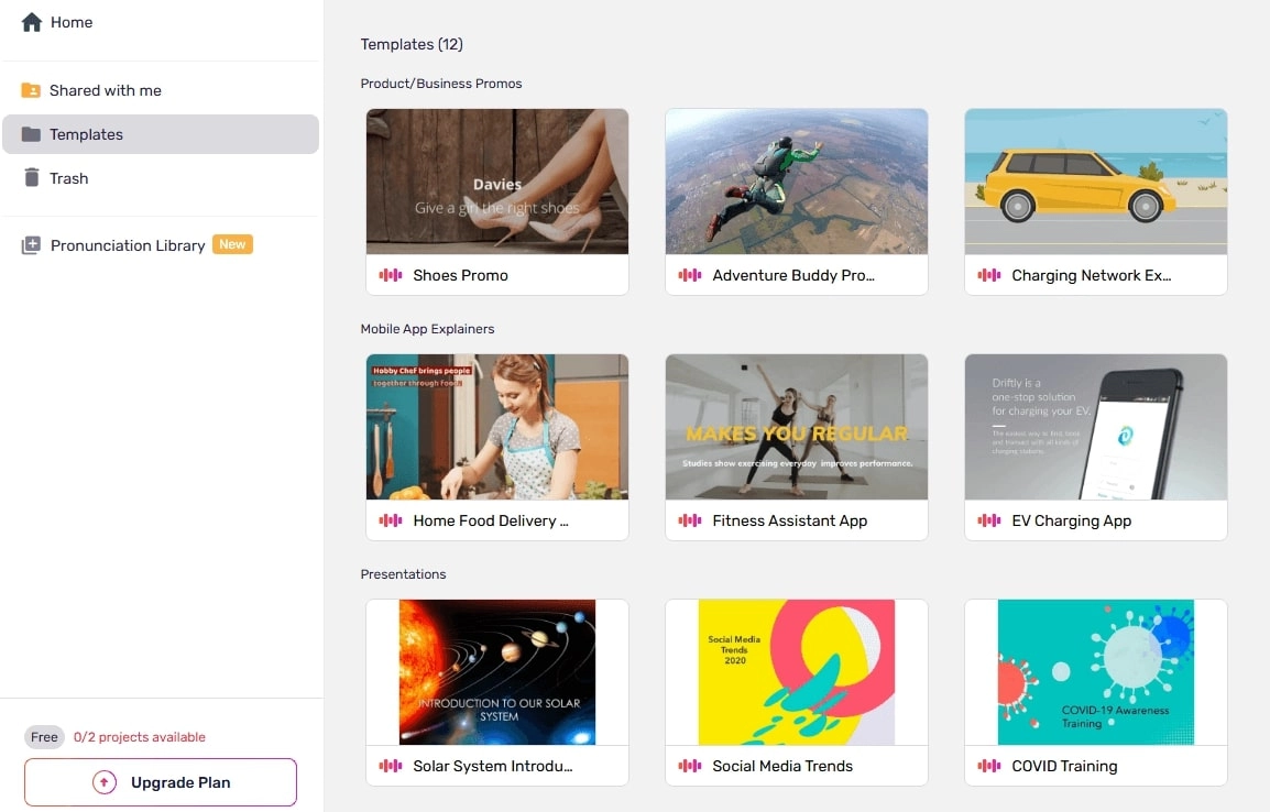 Murf AI Ad Voice Templates