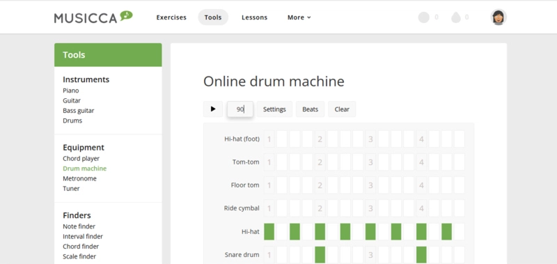 Musicca Drum Machine Online Free