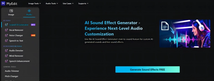 MyEdit AI Sound Effect Generator from Text
