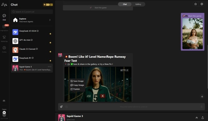 Myshell Step 3 Export Squid Game Filter Face Result
