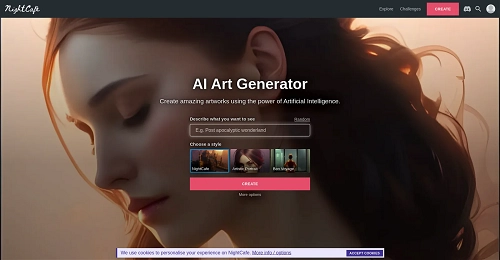 NightCafe AI Sketch Converter with Customizable Art Styles