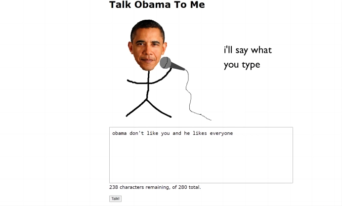 Obama Text to Speech Talk Obama to Me