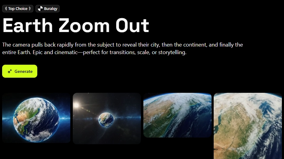 Online Earth Zoom Out Effect