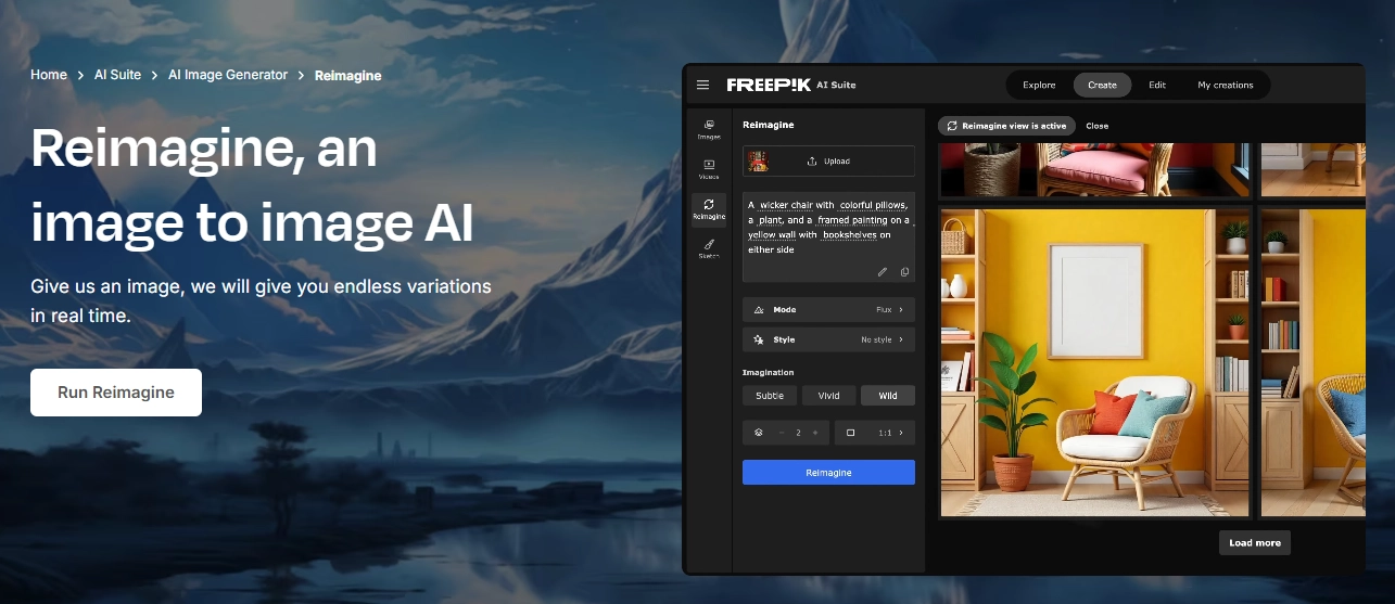 Online Reimagine Style AI