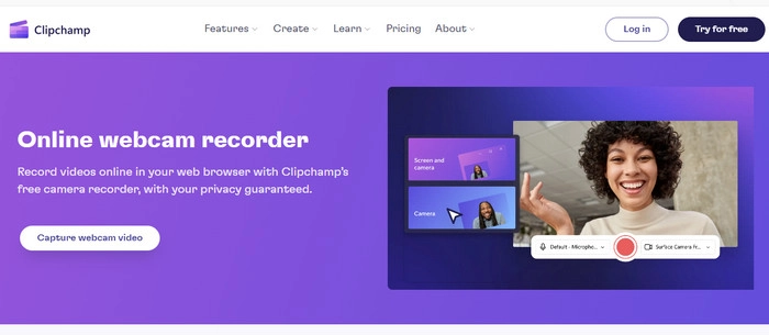 Clipchamp Online Webcam Recorder