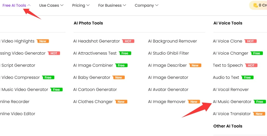 Open Vidnoz AI Country Song Generator