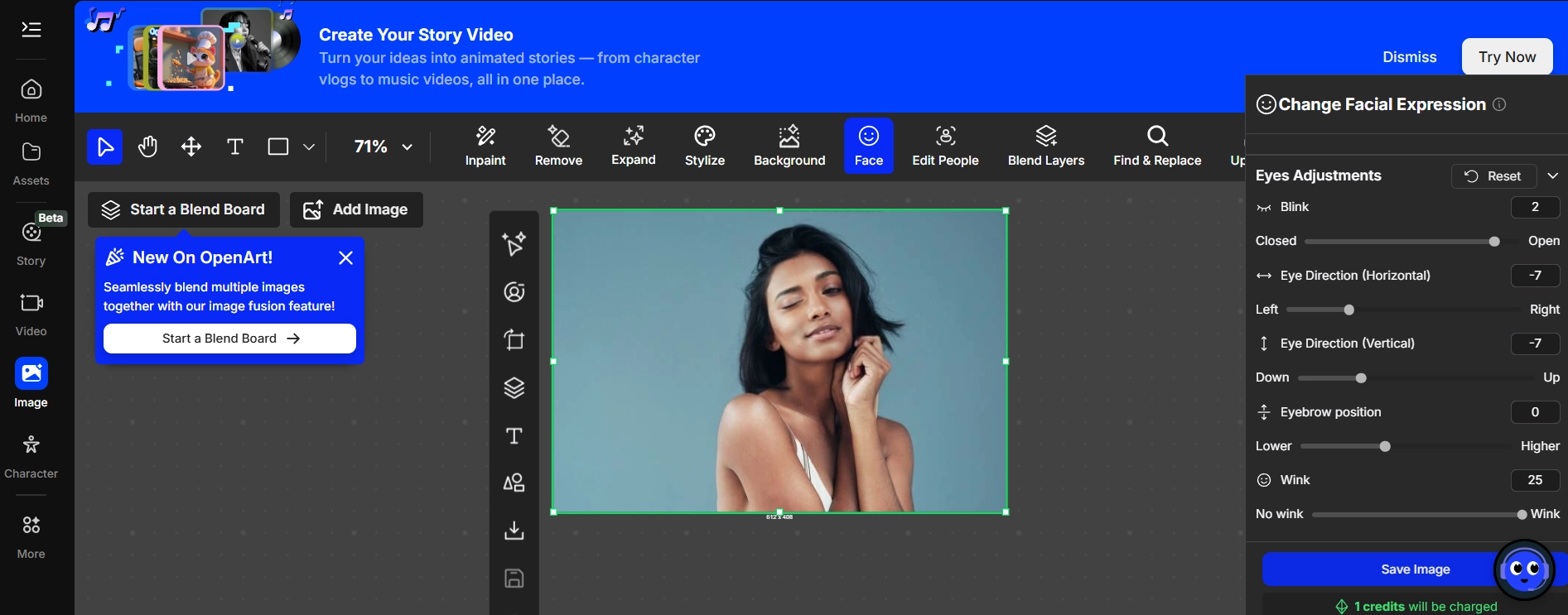 Openart AI Makes Eye Wink