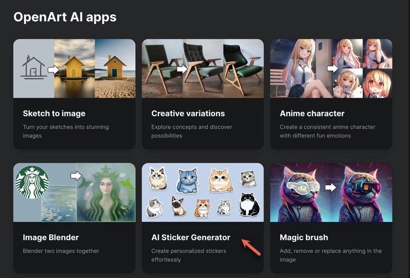 OpenArt AI Sticker Generator