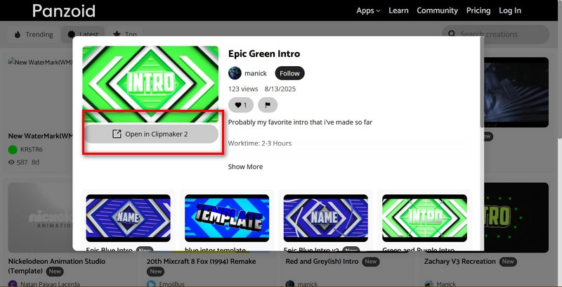 Panzoid Anime Intro Maker Launch