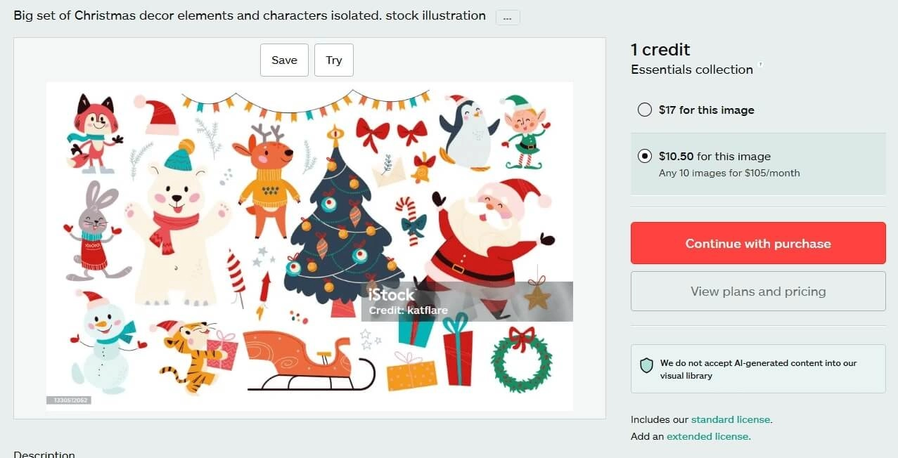 Pay to Get from iStock Santa Cartoon Pictures