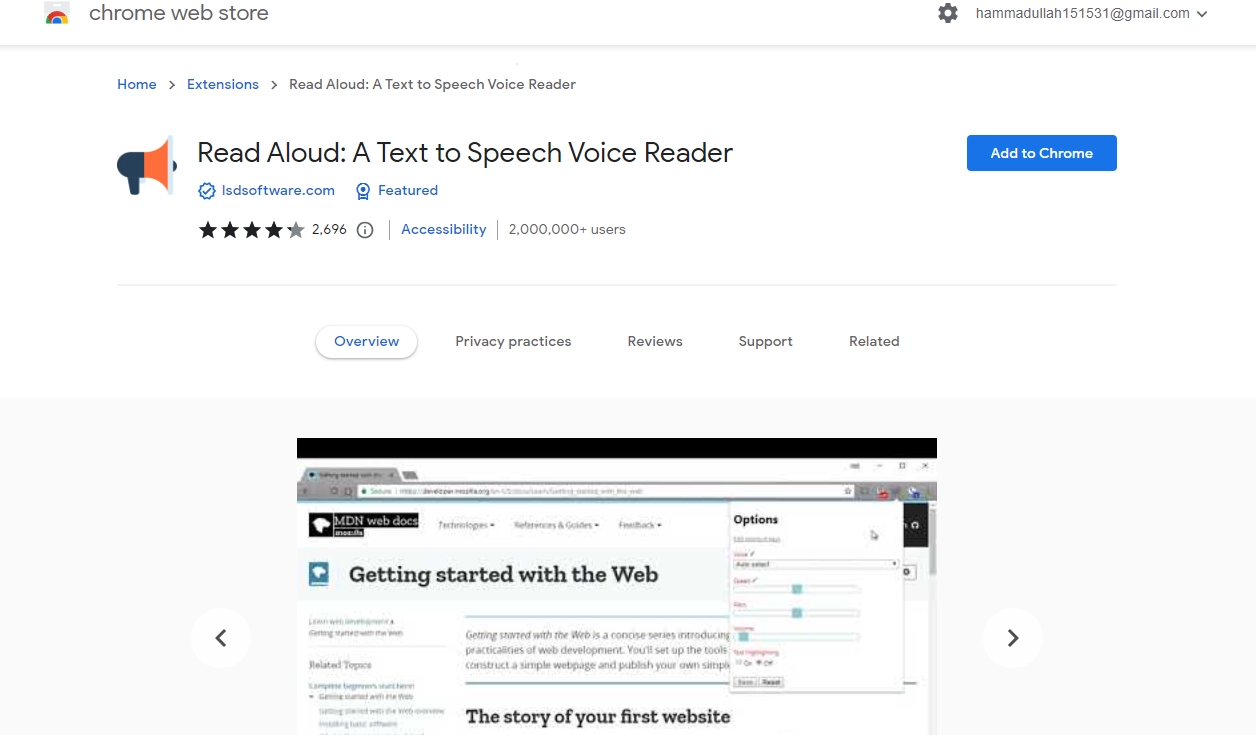 Convert PDF to Speech with Chrome Extension