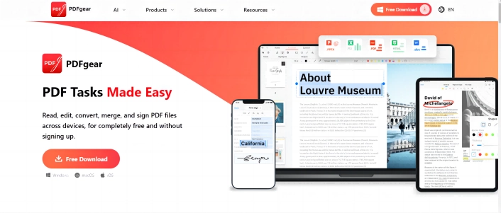 PDFgear AI PDF Editor for the Masses