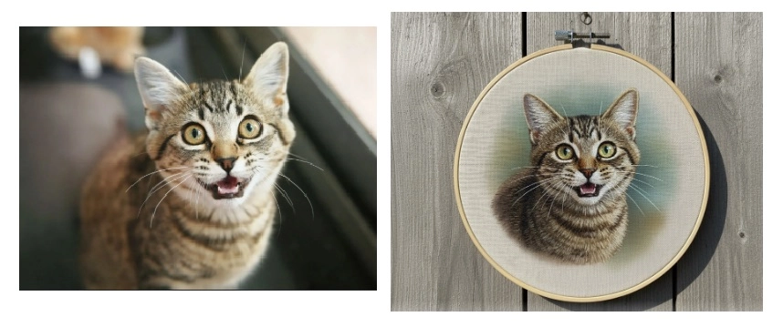 Pet Embroidery Art from Image