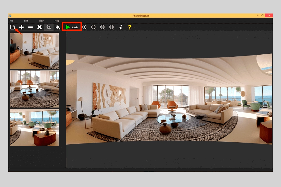 PhotoStitcher Photo Stitching Result