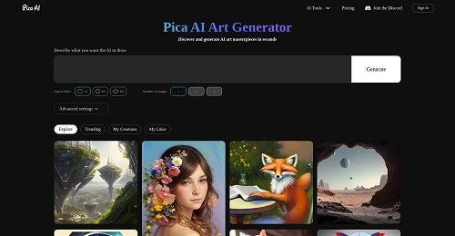 Pica AI Create AI Artwork Based on Prompt