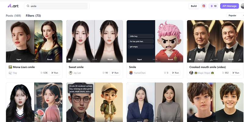 Pick a Smile Filter on A1 Art