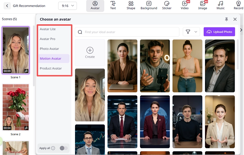 Pick an AI Influencer for Your Video
