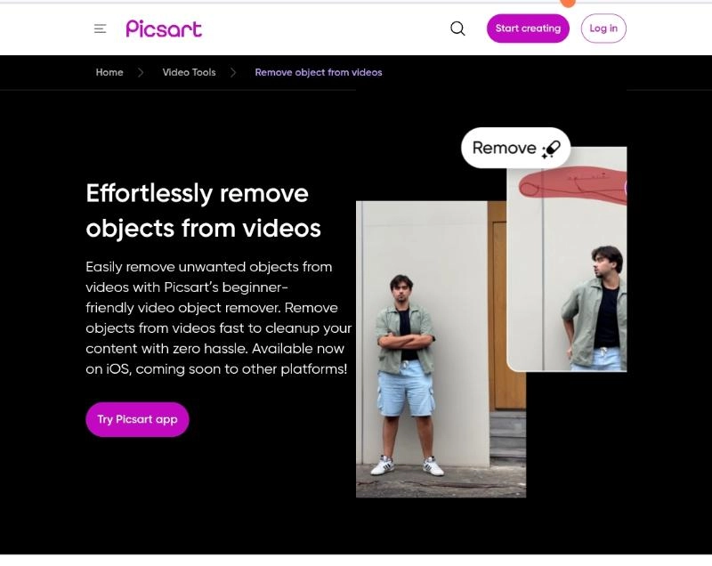Piscart Video Object Remover Online Free