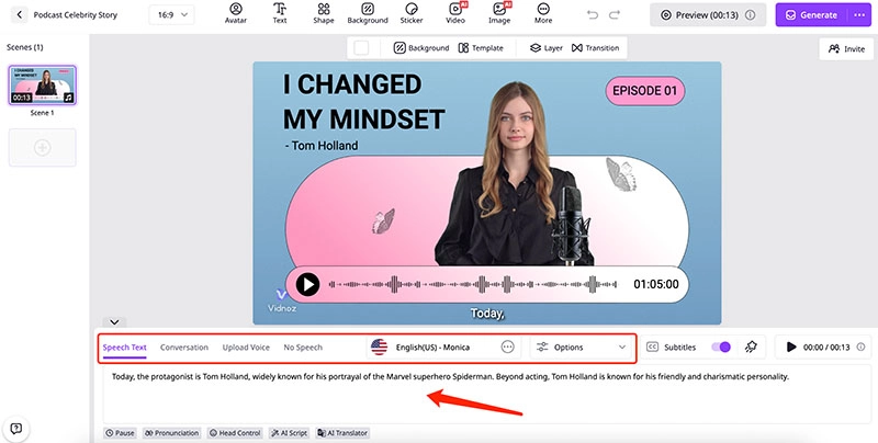 Podcast Template Input Text