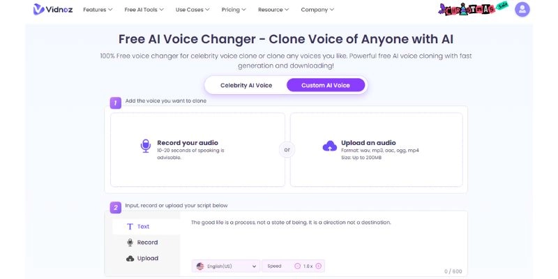 Pokimane AI Voice Vidnoz Voice Clone Upload
