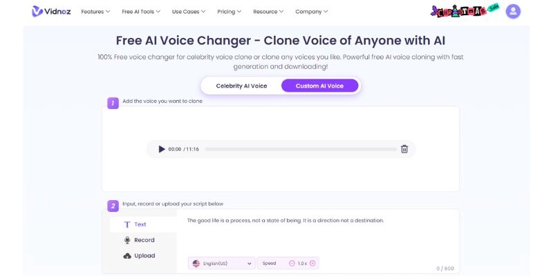 Pokimane AI Voice Vidnoz Voice Clone