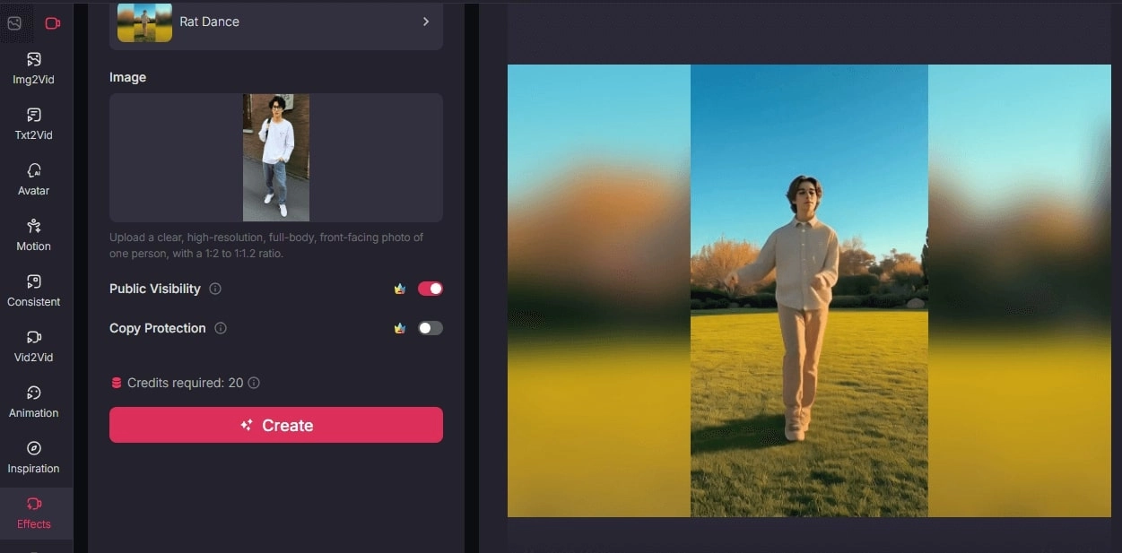 Pollo AI Rat Dance Quick Ver Template