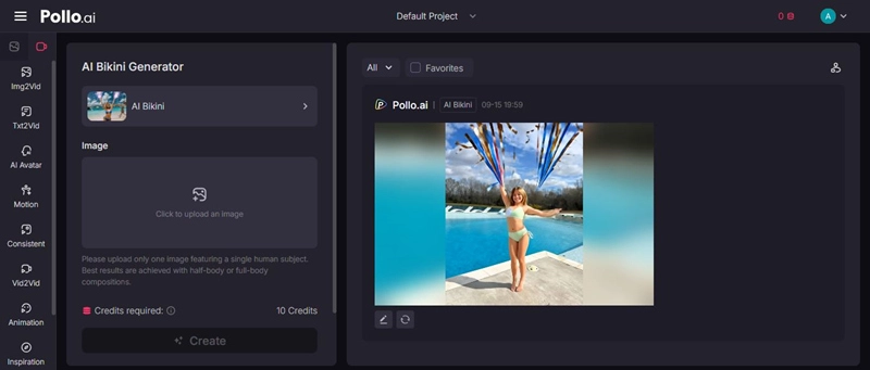 Pollo AI Swim Suit Generator