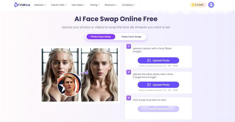Porn Video Face Swap Vidnoz AI Face Swap