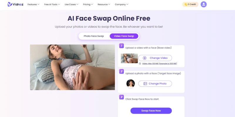 Porn Video Face Swap Vidnoz Upload Target Image