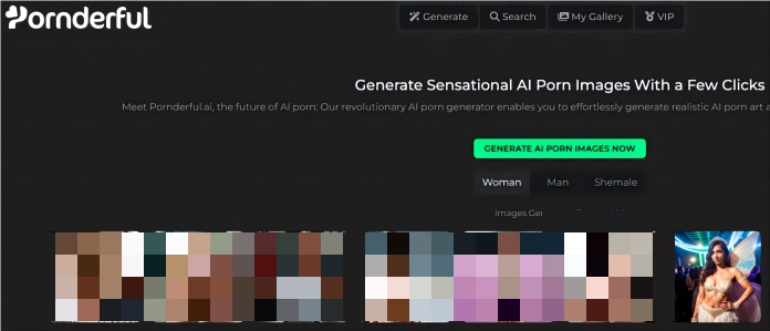 Pornderful เครื่องมือสร้างภาพโป๊ด้วย AI ออนไลน์